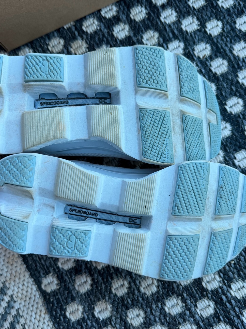 On Running Women's Light Blue and White Cloud Running Shoes - Picture 5 of 5